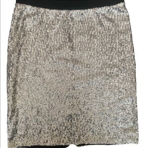 Maurices Silver Metallic Skirt